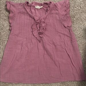 By Together Mauve Ruffled Blouse Medium - Fits like a small
